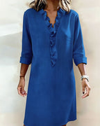 Vestido acampanado con volantes