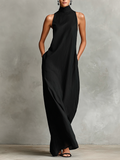 Vestido largo con cuello alto