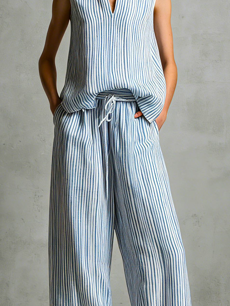 Conjunto Palazzo a rayas