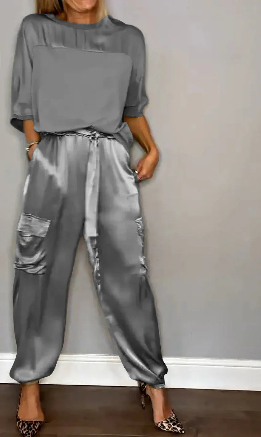Conjunto cargo fluido y elegante
