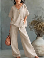 Conjunto con cuello en V