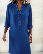 Vestido acampanado con volantes