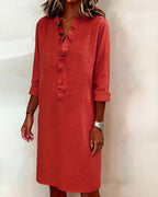 Vestido acampanado con volantes