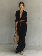 Vestido largo drapeado