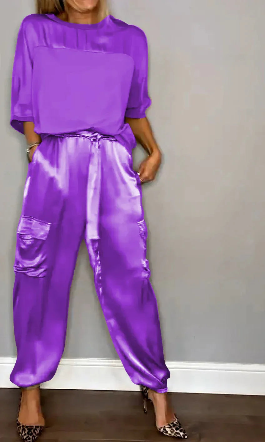 Conjunto cargo fluido y elegante