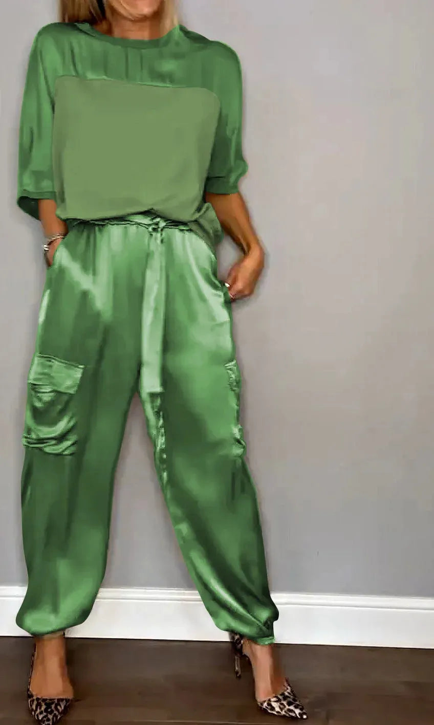 Conjunto cargo fluido y elegante