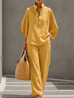Conjunto de lino · Fluidez y elegancia natural