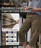 Pantalones Cargo Capri Unisex de Corte Relajado