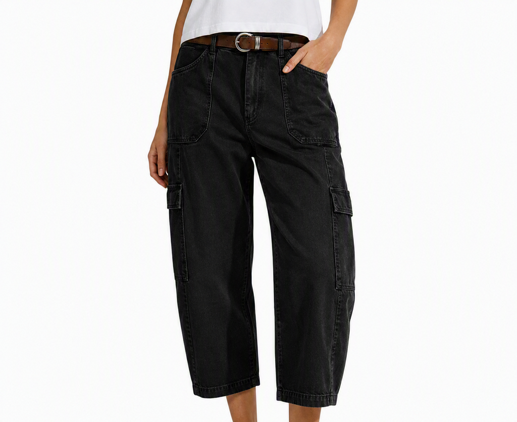 Pantalones Cargo Capri Unisex de Corte Relajado