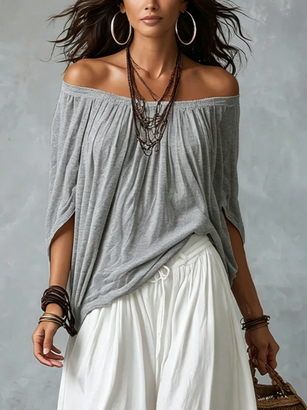 Conjunto bohemio con mangas farol