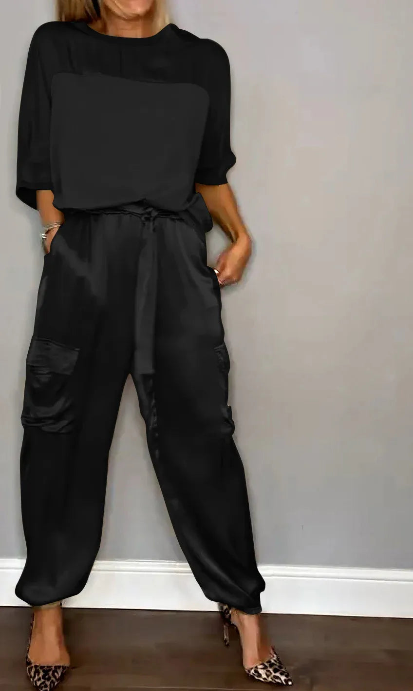 Conjunto cargo fluido y elegante