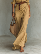 Vestido largo drapeado
