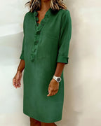 Vestido acampanado con volantes