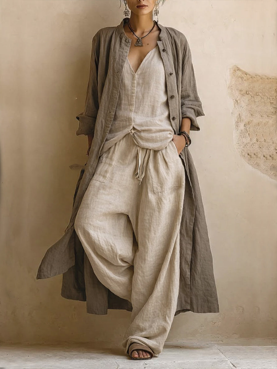 Traje suave con sobrecamisa