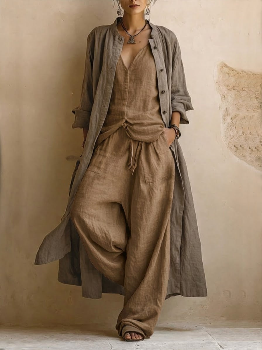 Traje suave con sobrecamisa