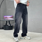 Pantalones de hombre de corte holgado, línea recta y bolsillos clásicos