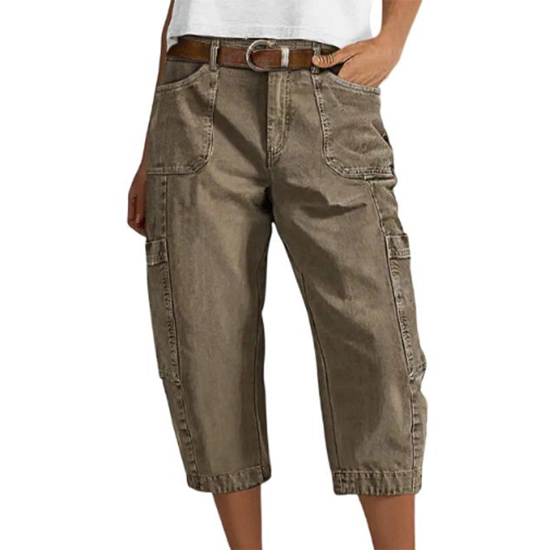 📢Rebajas de mitad de temporada: −50 % solo por tiempo limitado⏰👖    Pantalones Cargo Capri Unisex de Corte Relajado