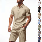 Conjunto de 2 piezas para hombre - Camiseta informal y pantalones cortos