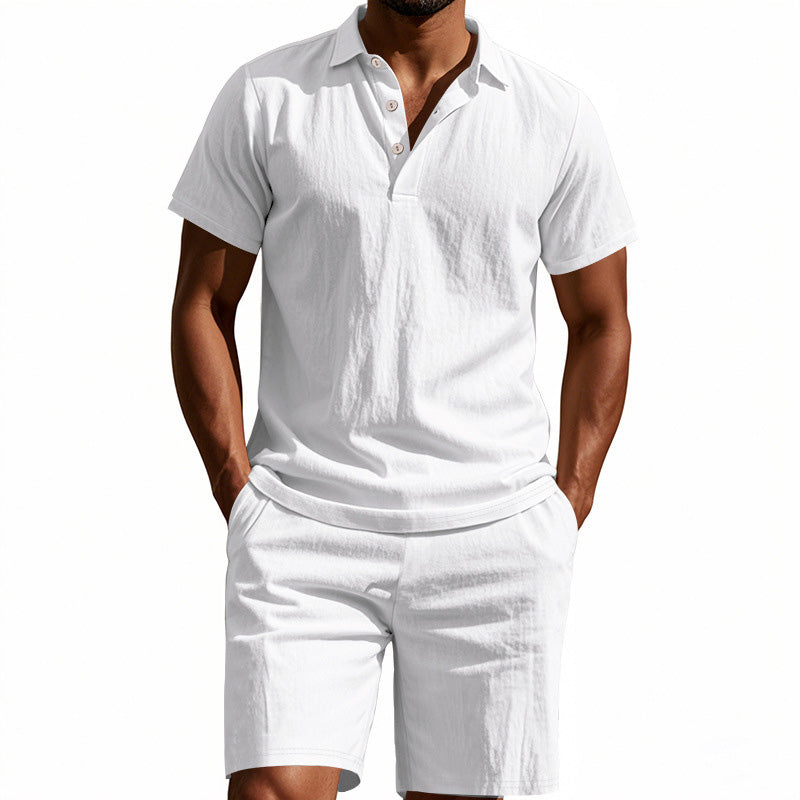 Conjunto de 2 piezas para hombre - Camiseta informal y pantalones cortos