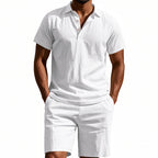 Conjunto de 2 piezas para hombre - Camiseta informal y pantalones cortos