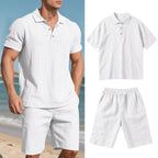 Conjunto de 2 piezas para hombre - Camiseta informal y pantalones cortos
