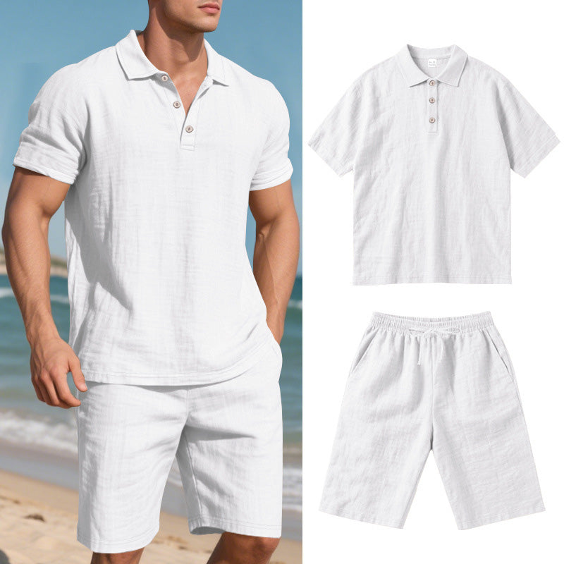 Conjunto de 2 piezas para hombre - Camiseta informal y pantalones cortos