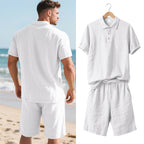 Conjunto de 2 piezas para hombre - Camiseta informal y pantalones cortos