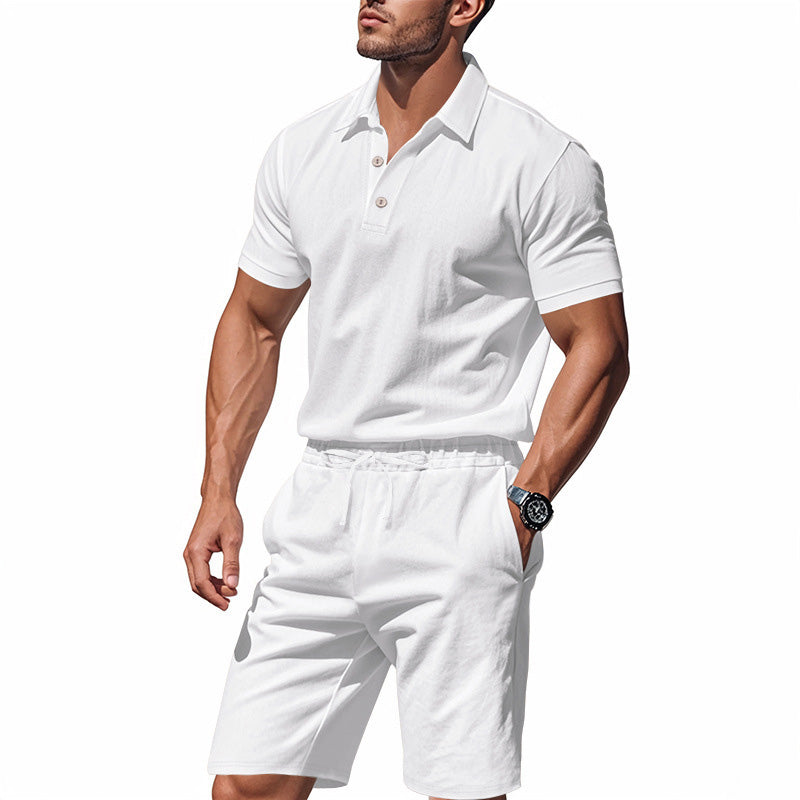Conjunto de 2 piezas para hombre - Camiseta informal y pantalones cortos