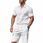 Conjunto de 2 piezas para hombre - Camiseta informal y pantalones cortos