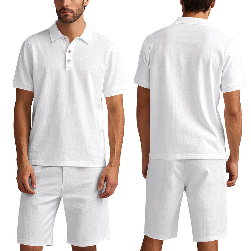 Conjunto de 2 piezas para hombre - Camiseta informal y pantalones cortos