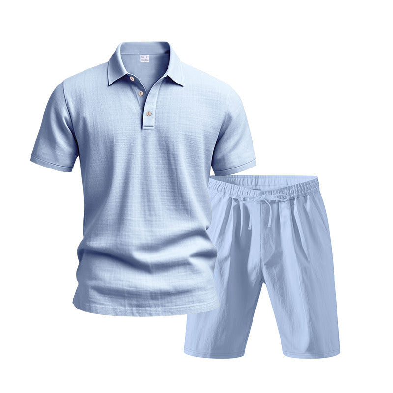 Conjunto de 2 piezas para hombre - Camiseta informal y pantalones cortos