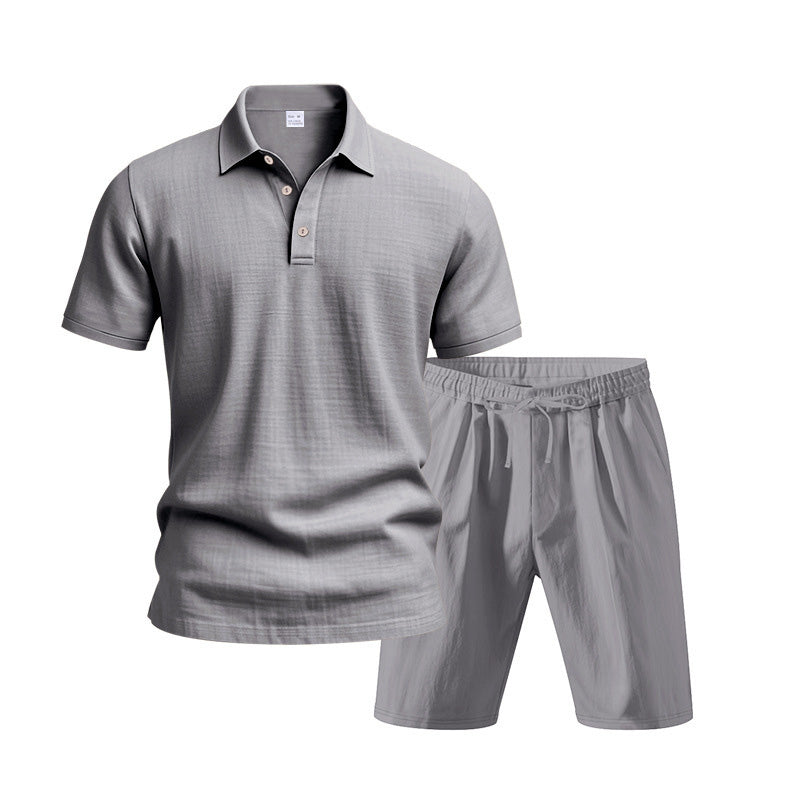 Conjunto de 2 piezas para hombre - Camiseta informal y pantalones cortos