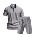 Conjunto de 2 piezas para hombre - Camiseta informal y pantalones cortos