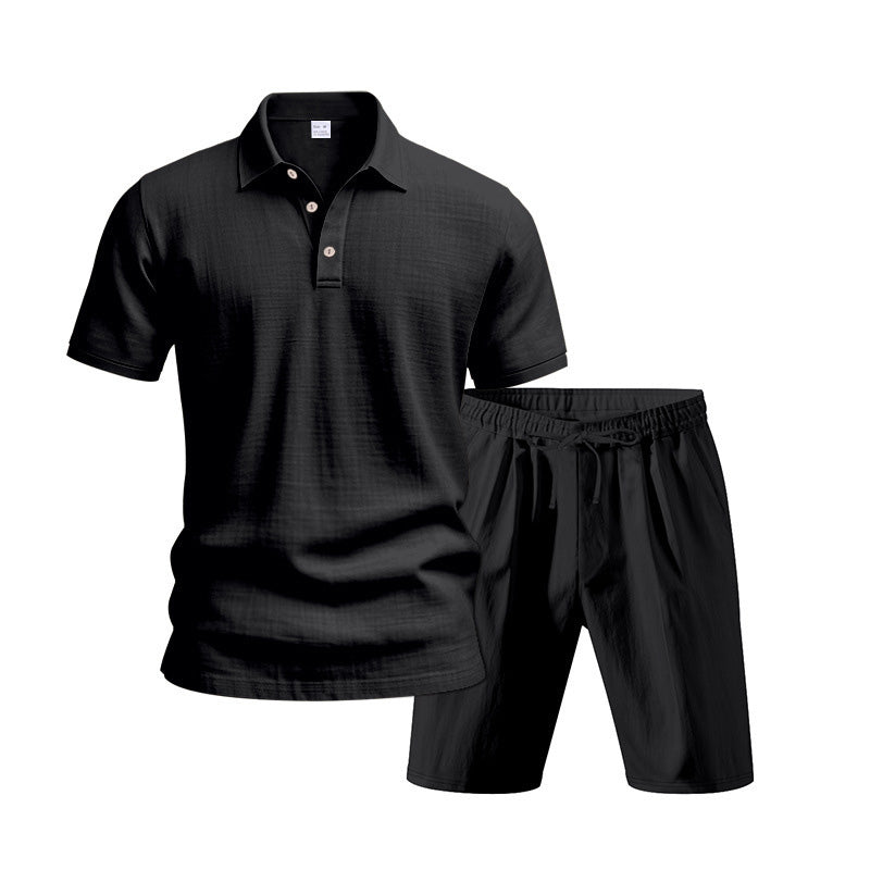 Conjunto de 2 piezas para hombre - Camiseta informal y pantalones cortos