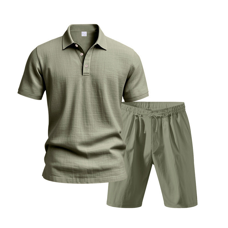 Conjunto de 2 piezas para hombre - Camiseta informal y pantalones cortos