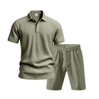 Conjunto de 2 piezas para hombre - Camiseta informal y pantalones cortos
